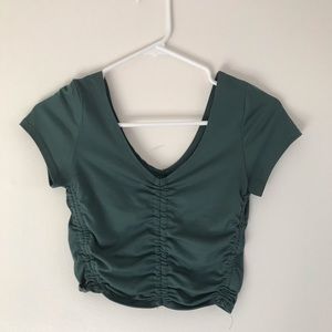 Green scrunch top